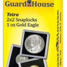 Guardhouse 2x2 Tetra Snaplock Coin Holders, 1oz Gold Eagle, 10 pack