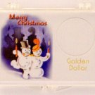 Golden Dollar Christmas - Snowmen 2X3 Snap Lock Coin Holder, 3 pack