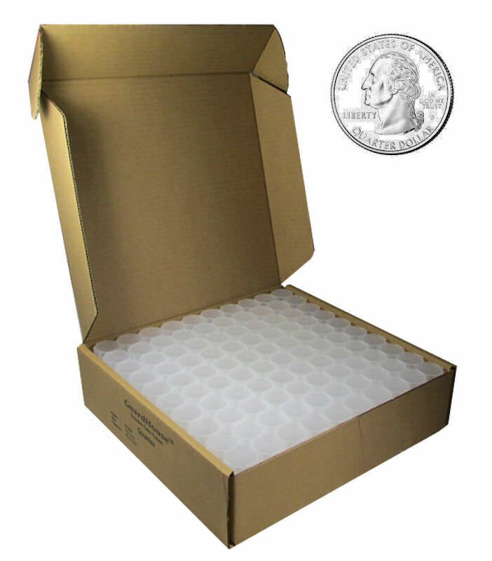 Quarter Square Coin Tubes by Guardhouse, 24.5mm, 100 pack
