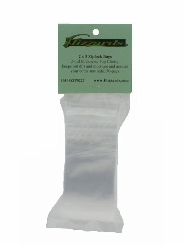 Ziptop 2x3 Clear Re-closeable Poly Bags, 2 mil 50 pack
