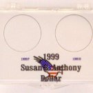 1999 SBA Dollar P & D, 2X3 Snap Lock Coin Holders, 3 pack