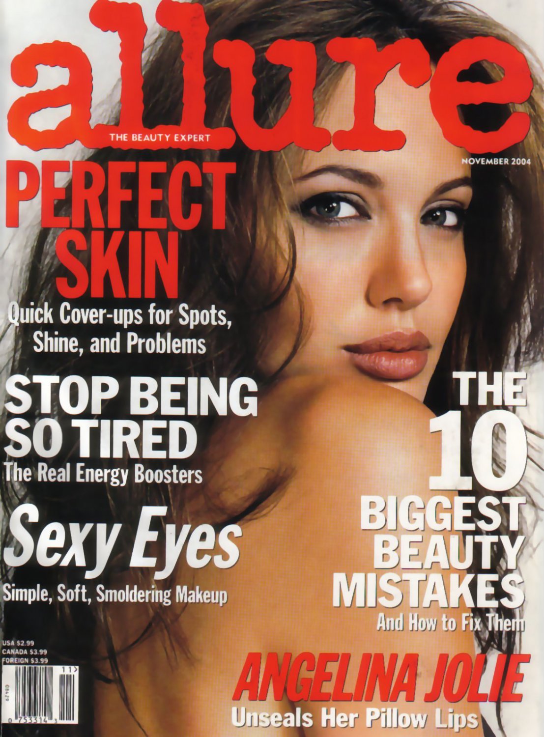 Allure Magazine November 2004 Angelina Jolie Cover