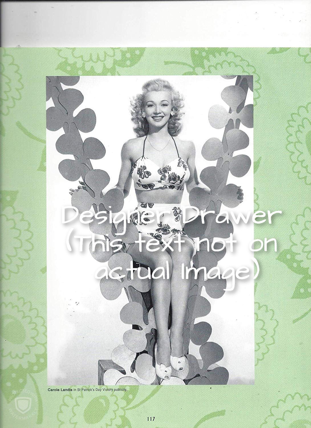 Photograph With Actress Carole Landis In Bathingsuit