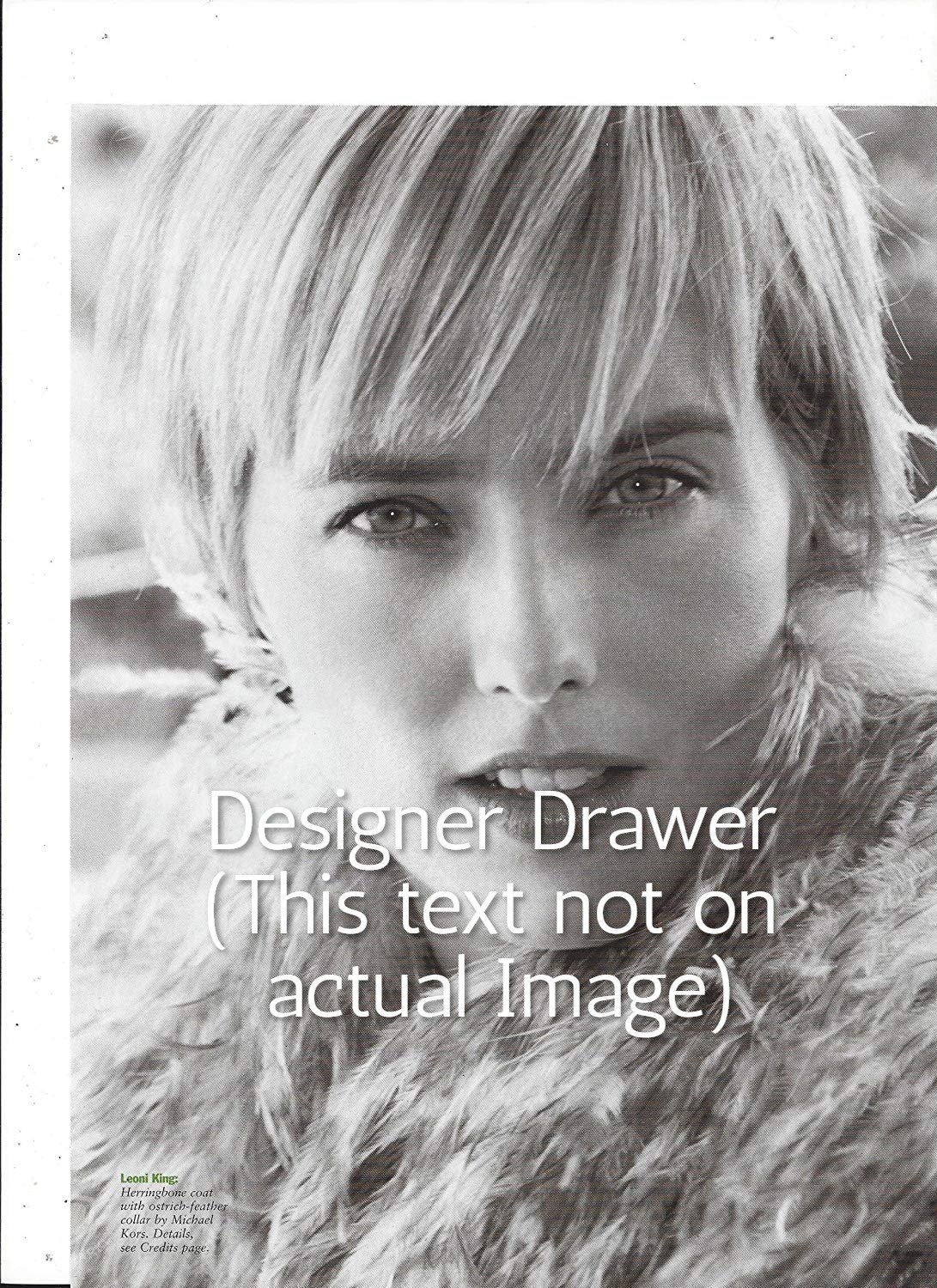 Original Magazine Photo With Tia Leone In Boa: Head Shot