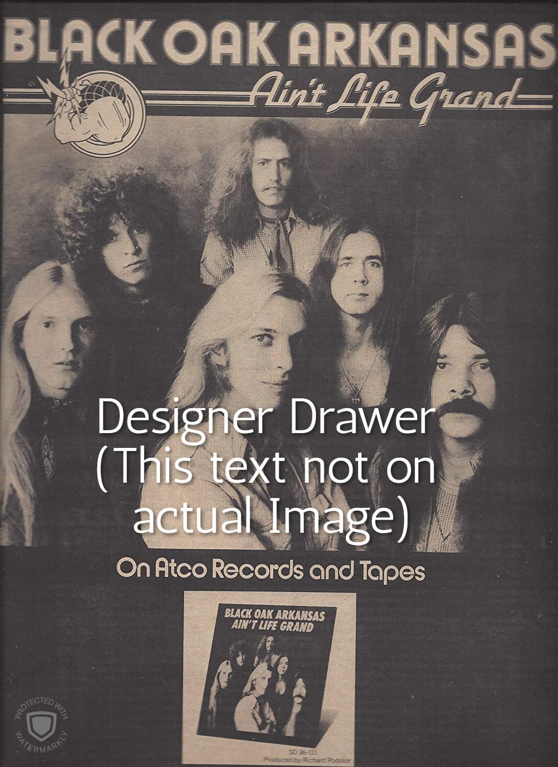 Magazine Paper Print Ad For Black Oak Arkansas 1975 Ain't Life Grand Promo