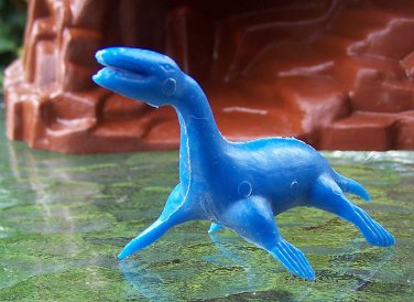 Multiple Plastics Corporation (MPC) 1960s Prehistoric Reptile Kronosaurus, Blue