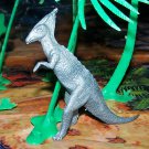 Multiple Plastics Corporation (MPC) 1960s Dinosaur  Parasaurolophus, Flat to Metallic Gray
