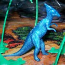 Multiple Plastics Corporation (MPC) 1960s Dinosaur Parasaurolophus, Metallic Blue