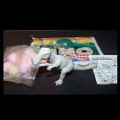 SCARCE 1988 Topps Plastic Dinosaur Trachodon, Gray, Wrapper, ID Sheet, Candy Eggs