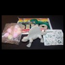 SCARCE 1988 Topps Plastic Dinosaur Dimetrodon, Gray, Wrapper, ID Sheet, Candy Eggs