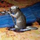 Marx Beaver, North American Wild Animals Series, Silver-colored, Recast