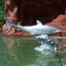 Post-1970s Marx Sea Creatures: Shark, Recast, Silver-colored Plastic (6-26-19)