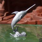 Post-1970s Marx Sea Creatures: Sword Fish, Recast, Silver-colored Plastic (6-26-19)