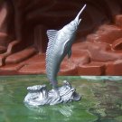 Post-1970s Marx Sea Creatures: Marlin, Recast, Silver-colored Plastic (6-26-19)