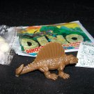 SCARCE 1988 Topps Plastic Dinosaur Dimetrodon, Brown, Wrapper, ID Sheet, Candy Eggs (2-9-19)