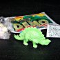 SCARCE 1988 Topps Plastic Dinosaur Stegosaurus, Green, Wrapper, ID Sheet, Candy Eggs (2-9-19)