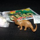 SCARCE 1988 Topps Plastic Dinosaur Brontosaurus, Brown, Wrapper, ID Sheet, Candy Eggs (2-9-19)