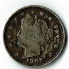 U.S. 1907 Liberty V Nickel, Nearly Full LIBERTY (3-29-19)