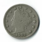 U.S. 1902 Liberty V Nickel, Nearly Full LIBERTY (3-29-19)