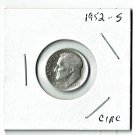 U.S. 1952-S Roosevelt Dime, Circulated, 90% Silver (4-1-19)