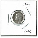 U.S. 1946 Roosevelt Dime, Circulated, 90% Silver (4-1-19)