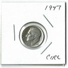 U.S. 1947 Roosevelt Dime, Circulated, 90% Silver (4-1-19)