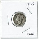 U.S. 1936 Mercury Dime, Circulated, 90% Silver  (4-1-19)