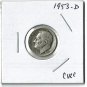 U.S. 1953-D Roosevelt Dime, Circulated, 90% Silver  (4-1-19)