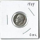 U.S. 1949 Roosevelt Dime, Circulated, 90% Silver (4-1-19)