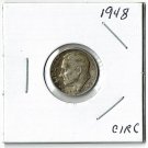 U.S. 1948 Roosevelt Dime, Circulated, 90% Silver (4-1-19)