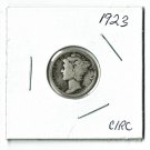 U.S. 1923 Mercury Dime, Circulated, 90% Silver  (4-1-19)