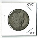 U.S. 1899 Barber Half Dollar, Circulated, 90% Silver (3-5-19)