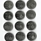 Aruba 10 Cents, 12 pcs.  All  Different (11-10-19)