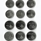 Aruba 5 & 10 Cents, 12 pcs. All Different (11-10-19)