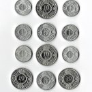 Antilles 1, 5, 10 Cents 1990s, 2000s, 12 pcs. All Different (11-15-19)