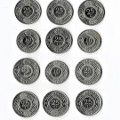 Antilles 10, 25 Cents 1990s, 2000s, 12 pcs. All Different (11-15-19)