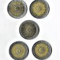 Argentina (1992 Reform), 1990s-2000s 1 Peso, 5 pcs. All Different (11-17-19)