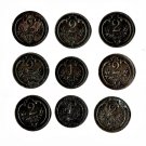 Austria, 1800s, 1 & 2 Heller, 9 pcs. All Different (11-20-19)