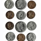 Australia, 1, 5, 10 Cents, 12 pcs. All Different (12-12-19)