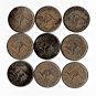 Australia, 1 Penny, 9 pcs. All Different (12-12-19) Lot ALP-002