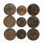 Australia, 1/2 & 1 Penny, 9 pcs. All Different (12-12-19)