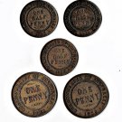 Australia, 1/2 & 1 Penny 1930s, 9 pcs. All Different (12-12-19)