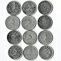 Belize, 5  Cents, 12 pcs. 12 Different (12-13-19)