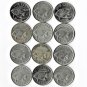 Bermuda, 5 Cents, Queen Angel Fish, 12 pcs. 12 Different (12-15-19)