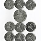 Bermuda, 25 & 50 Cents, 10 pcs. 10 Different (12-15-19)