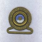 ANTIQUE METAL & PORCELAIN BUCKLE
