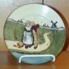 AUSTRIA HAND PAINTED PLATE WITH WINDMILL & FIGURES