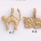 One Dozen Cat Kitty Pendants Gold Or Rhodium
