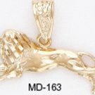 One Dozen Lion Pendant Charms Gold Or Rhodium MD-163