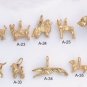 One Dozen Assorted Breed Dog Pendants